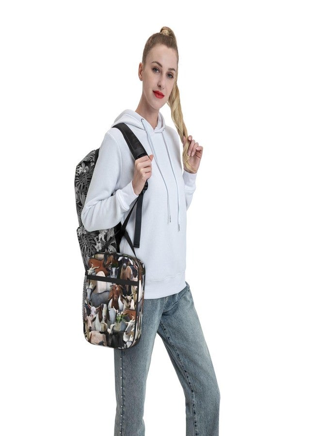 ACDRUING Farm Animals Goats Leakproof Lunch Bag Large Capacity Lunchbox Insulated Reusable Lunch Tote Bags Cooler Lunch Container For Work/Office/Picnic/Travel - Image 4
